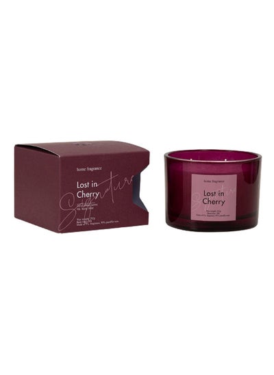 اشتري Dash Lost In Cherry Jar Candle, Wine Red & White - 292 gm في الامارات