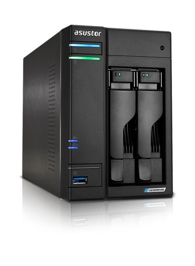 Buy Lockerstor 2 Gen2 AS6702T - 2 Bay NAS, Quad-Core 2.0 GHz CPU, 4X M.2 NVMe Slots (PCIe 3.0), Dual 2.5GbE, 4GB DDR4 RAM, Network Attached Storage (Diskless) in UAE