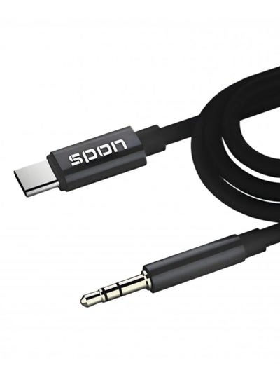 Buy Cable Type C To  Aux black in Saudi Arabia