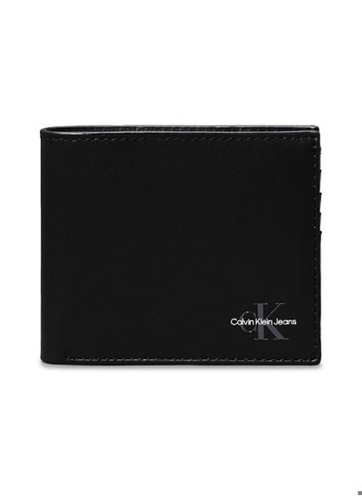 Buy Men's Leather Billfold Wallet, Black - Leather in Saudi Arabia