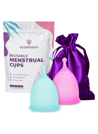 اشتري Pack of 2 Reusable Menstrual Cup  ( 1 Small-1 Large) في مصر