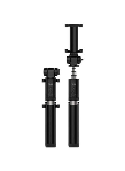 اشتري Bluetooth Expendable Selfi Stick With Tripod Stand Black في الامارات