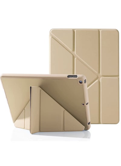 Buy iPad Case for iPad 10.2 Inch 10th 9th 8th 7th Generation (2022/2021/2020/2019) with Pen Holder, 5-in-1 Multiple Viewing Angles, Silky Soft Silicone Case, Auto Sleep/Wake, gold in Egypt