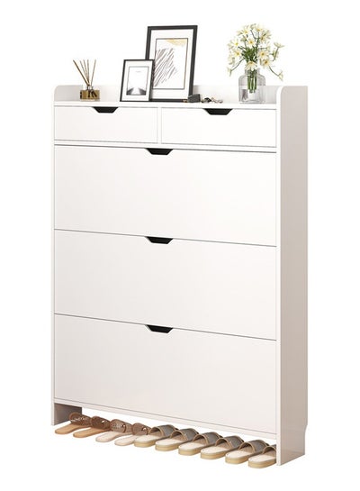 Buy Ultra Slim Shoe Cabinet With Tipping Bucket Design for Modern Living (80*17*115cm) in UAE