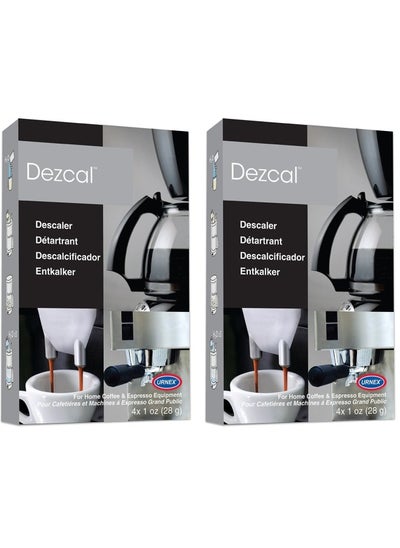 اشتري Urnex Dezcal Home Activated Descaler For Home Coffee & Espresso Equipt 2 boxes  each containing 4  1 oz Packets في الامارات