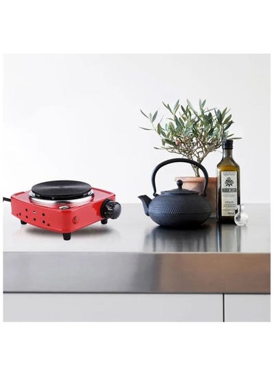 Buy Electric Hot Plate 1 Burner - 500 Watt / Red (HMA-1009) in Egypt