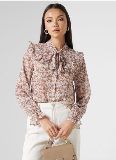 Buy Printed Button Down Shirt in UAE