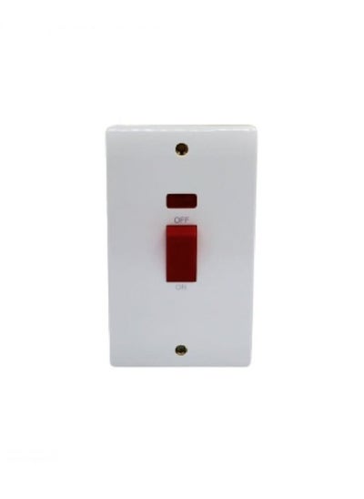 Buy 45A DP Switch With Neon (3X6) White in UAE