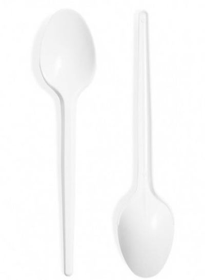 Buy 50 PCS Disposable Heavy Duty Plastic Spoon in Egypt