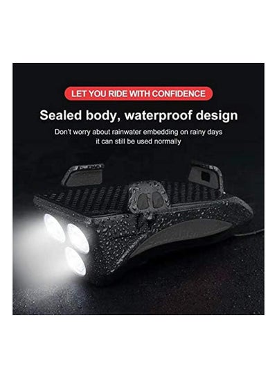 Buy Bicycle Light,Bicycle Light with Horn,4000 mAh Rechargeable Bicycle Light,4 in 1 Handlebar Headlight Waterproof with LED Light with 3 Lighting Modes and 5 Sounds Suitable for with All Frames in Saudi Arabia