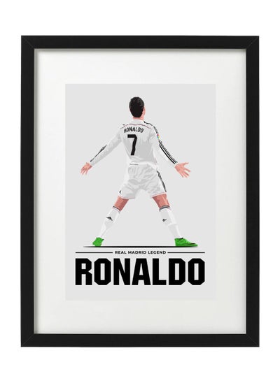 اشتري Ronaldo Cr7 Real Madrid Art Poster with Frame 30x40cm في الامارات