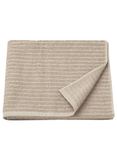 Buy Bath Towel Light Beige 70X140 Cm in Saudi Arabia