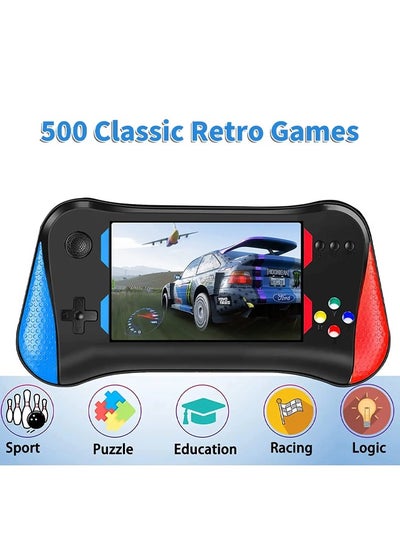 Buy Classic Handheld Video Game Console with 3.5 Inch Large Screen Preloaded with 500 Games in Saudi Arabia