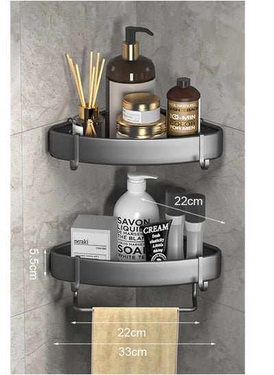 اشتري Bathroom Corner Triangle Storage Rack Two-layer في السعودية