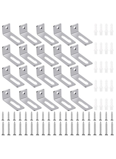 Buy 20 Set Whiteboard Mounting Hardware Kit, Wall Hanging Brackets with Hanger Supports, Screws, and Expansion Tubes, Ideal for School and Office Supplies in UAE