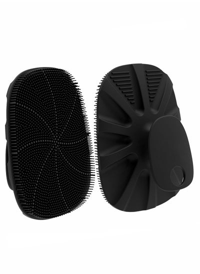 Buy Silicone Body Scrubber Shower Bath Brush for Men Women Cleaning & Exfoliating - No-Slip Handle,Lather Well, Long Lasting, Easy to Clean & More Hygienic Than Bathball,1 Pack,Black in Saudi Arabia