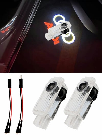 اشتري LED Car Door Logo Lights, Welcome Lights Puddle Light Ghost Shadow Light Compatible with Accessories A1/A3/A4/A5/A6/A7/A8/B5/B6/B7/B8/C5/C6/C7/Q3/Q5/Q7/TT/8V/R8/8L/8P Series  2Pcs في السعودية