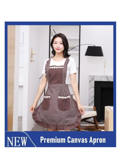 Buy Apron for Women with Pockets, Cozy Kitchen Apron, Perfect for Cafe, Baking, Gardening, Cooking in Saudi Arabia