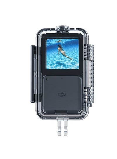 Buy Waterproof Case for DJI Action 2 Camera, Underwater Housing Shell Cage Supports 45M/148FT Deep Diving Scuba Snorkeling with Quick Release Bracket Screw Accessories in UAE