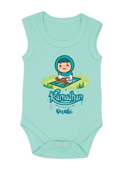 Buy My First Ramadan Dubai Printed Outfit - Romper for Newborn Babies - Sleeve Less Cotton Baby Romper for Baby Girls - Celebrate Baby's First Ramadan in Style in UAE