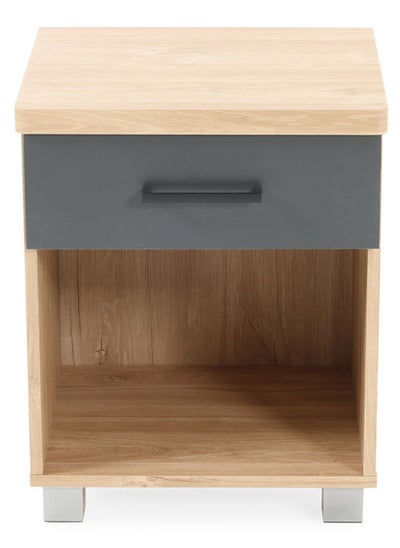 Buy April Nightstand Ivory Oak/Anthracite in UAE