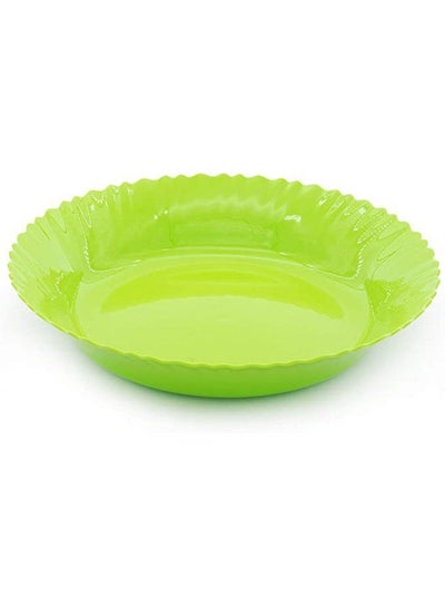 Buy Mintra Round Deep BPA Free Plastic Plate - Green in Egypt