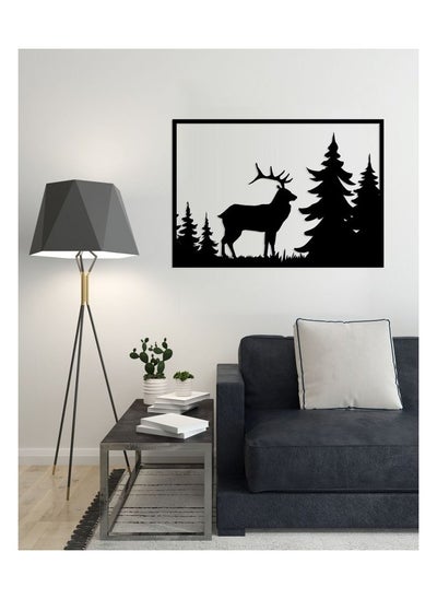 Buy Decorative deer wooden wall Art 60X80 cm in Egypt