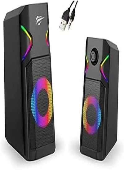 اشتري Havit SK201 Gaming Speakers With RGB Dynamic LED 1 JACK + USB FOR POWER SOURCE | HighEnd في مصر