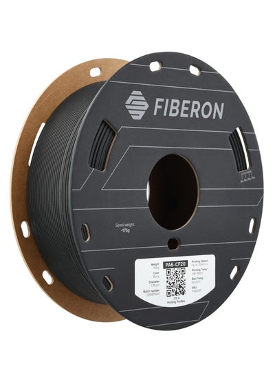 اشتري خيوط نايلون من ألياف الكربون من Polymaker Fiberon PA6-CF، 1.75 مم، أسود، 500 جرام، بكرة كرتون ذات حافة صلبة محسنة، خيوط طباعة ثلاثية الأبعاد خالية من الانحناء من نايلون Fiberon PA6-CF، 1.75 مم في الامارات