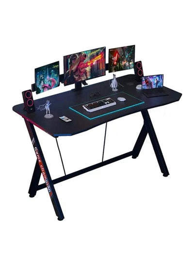 Buy Gaming Desk 120cm Home Computer Desk Office Desk with Carbon Fiber Top (Black) in Saudi Arabia