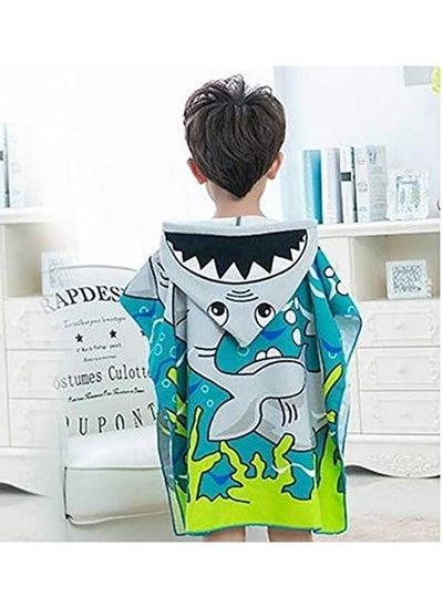 اشتري Beach Towel With Hood For 3-10 Years Boys And Girls Hooded Towels Bath Robe 75X110cm في السعودية