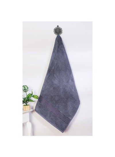 Buy Valencia Bath Sheet Charcoal 80X160Cm | Performance Fiber Quick Dry Plush Bathsheet | Ultra Soft Highly Absorbent Daily Usage Towels For Bathroom Kitchen in UAE