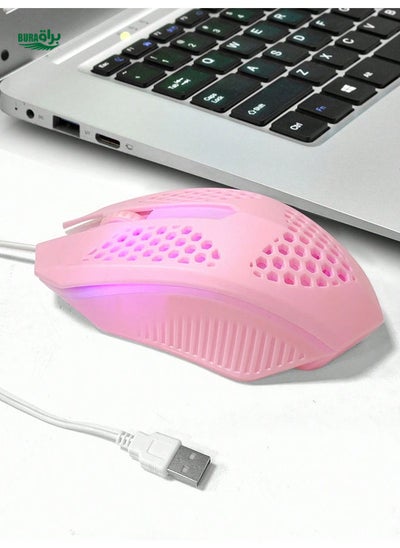 Buy Wired Anti-Slip Scroll Mouse, Plug & Play For Desktop Computer, Business Office, Tablet, Laptop, Illuminated Wired Office Mouse in UAE