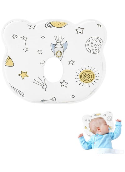 Buy Baby head shaped pillow, 3D memory foam baby pillow for newborn and infant, neck support (0-12 months) in UAE