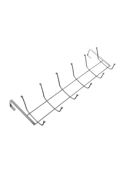 اشتري Metal Door Hanger 6 Hooks - Silver في مصر