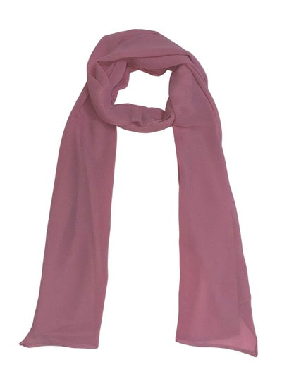 Buy Solid Chiffon Scarf/Shawl/Wrap/Headscarf/Hijab/Veil For Women - Small Size 55x150cm - Rose in Egypt