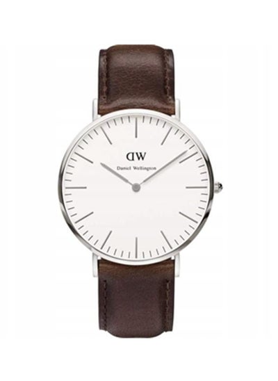 Buy Daniel Wellington Classic Sheffield Men's DW Quartz Watch, Brown Leather Strap -40mm DW00100023 in Saudi Arabia