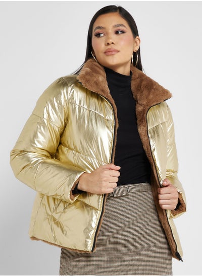 Buy Zip Through Puffer Jacket in Saudi Arabia