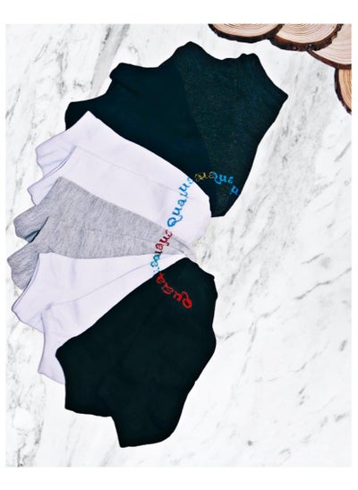 Buy Men's anti allergy and sweating socks, set of 12 pairs, high quality, multi colored. in Saudi Arabia