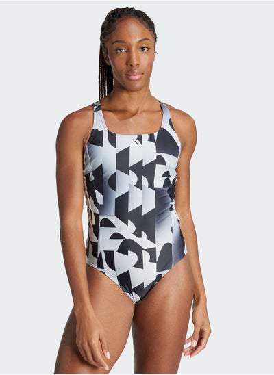 Buy 3 Stripes Seas Graphic Swimsuit in UAE