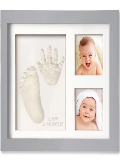 Buy Baby Hand and Footprint Kit - Baby Footprint Kit - Baby Keepsake - Baby Shower Gifts for Mom - Baby Picture Frame for Baby Registry Boys,Girls (Cloud Gray) in UAE