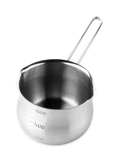 Buy Non-Stick Saucepan Flat Bottom Induction Silver 23 x 12 x 9cm in UAE