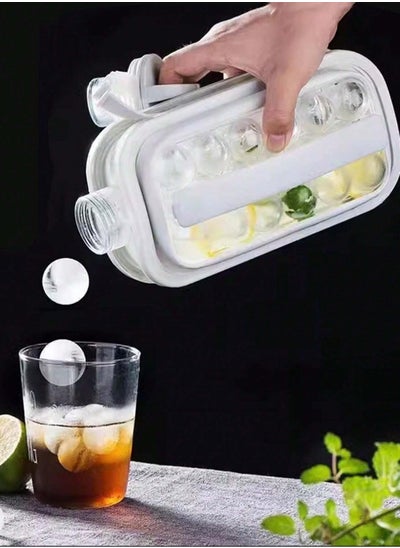 Buy 2-in-1 Portable Ice Ball Maker and Water Bottle Mold | BPA-Free | Quick Release Ice Cube Tray with 17 Grids | Ideal for Cocktails, Whiskey, Coffee, Travel, and Outdoor Activities in UAE