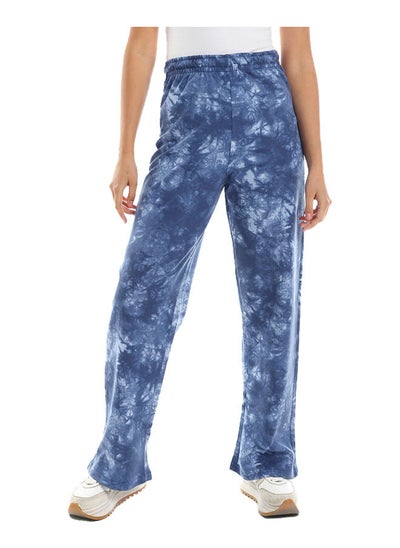 Buy Blue Tie&Die Wide Leg High Waist Jogger in Egypt