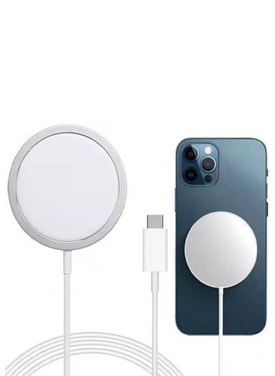 Buy 15W Wireless Charger for iPhone 12 Pro Max supports Type C port in Saudi Arabia