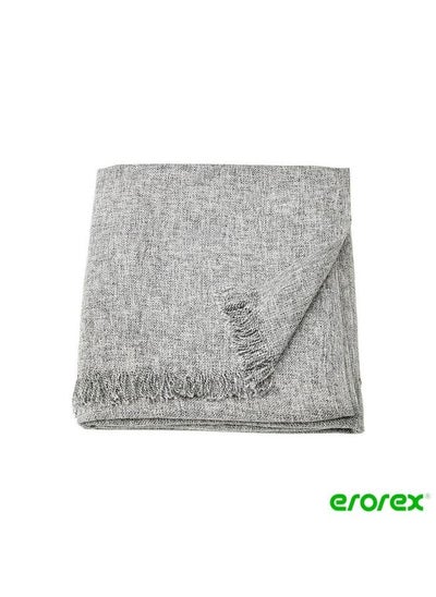 Buy Throw grey 130x170 cm in Saudi Arabia