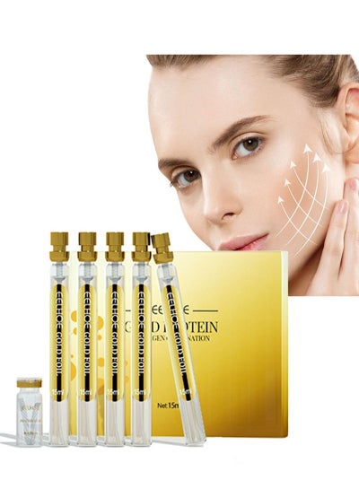 Buy Instalift Protein Thread Firming Kit, Soluble Protein Thread and Nano Gold Essence Mix, Facial Moisturizing, Reduce Wrinkles and Fine Lines,Gold Collagen Set in Saudi Arabia