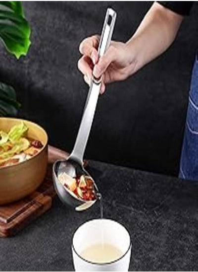 Buy Stainless Steel Soup Ladle with Fat Separator, Must-Have Kitchen Cooking Tool, Long Handle Strain Spoon for Home Chefs, Now Exclusive at Al-Israa (1) in Egypt