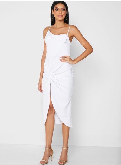 Buy Wrap Detail Midi Dress in Saudi Arabia