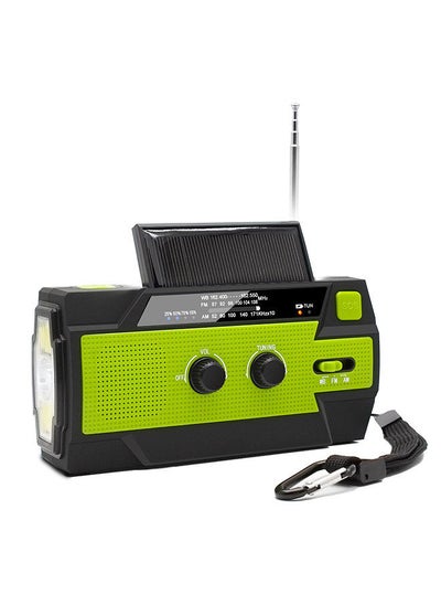 Buy Portable AM/FM & NOAA Radio Outdoor Solar Emergency Hand Crank Radio Reading Light in UAE